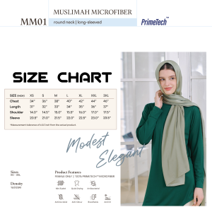 T Shirt Microfibre Muslimah Rneck