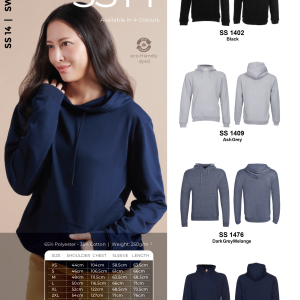Uniform Jacket Sweatshirt Pullover Hoodie Without Zip SS14