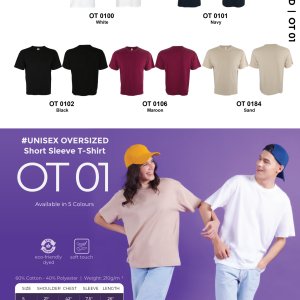 T shirt Cotton Round Neck RNSS Oversize OT01