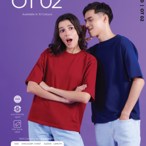 T shirt Cotton Round Neck RNSS Oversize OT02